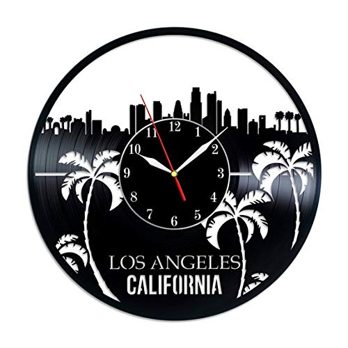 Los Angeles Vinyl Record Wall Clock, Los Angeles Wall Art