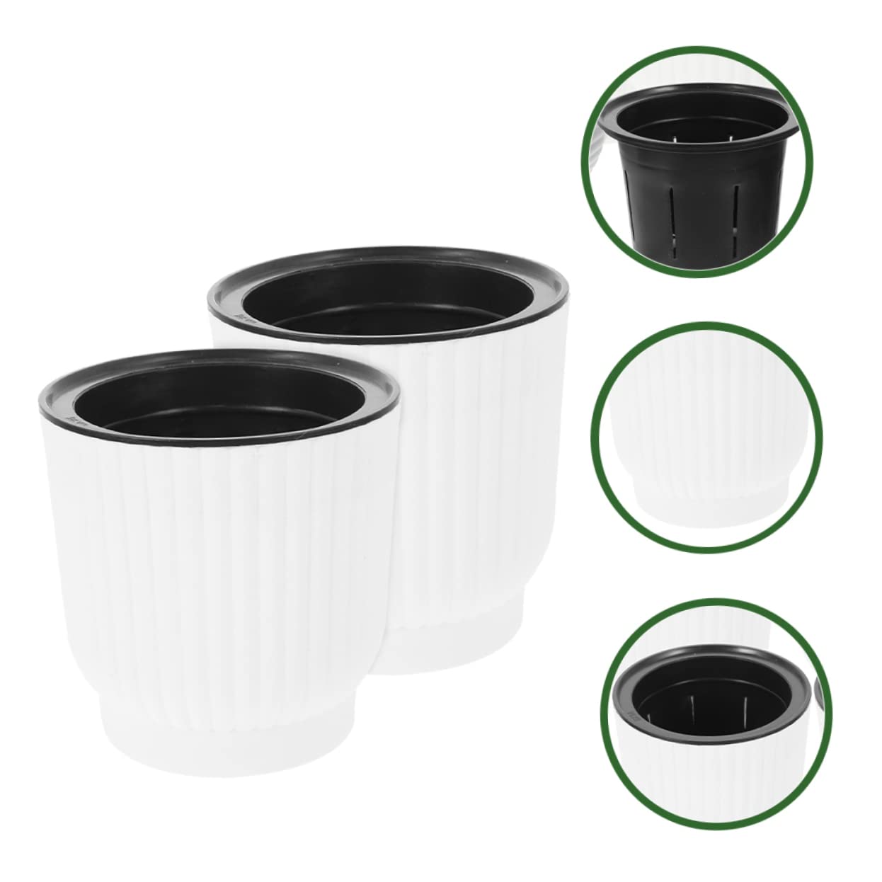 BESPORTBLE 4 Pezzi Vasi Autoirriganti per Piante da Contenitori in Irrigazione Automatica per Fioriere da Tavolo e Balcone Media per Piante