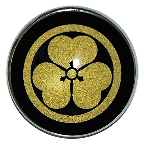 家紋 ピンバッジ 丸に片喰 家紋 ピンバッチ