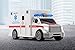 Vokodo Rescue Ambulance Friction Powered 1:20 Scale Toy Car with Lights and Sounds Durable Kids Medical Transport Emergency Vehicle Push and Go Pretend Play Van Great Gift for Children Boys Girls