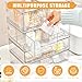Stebopum 3 Pack Stackable Storage Drawers Clear Acrylic Organizer Makeup Bathroom Organizer and Storage for Beauty Supplies,Ideal for Vanity, Cabinet,Bathroom,Pantry Organization