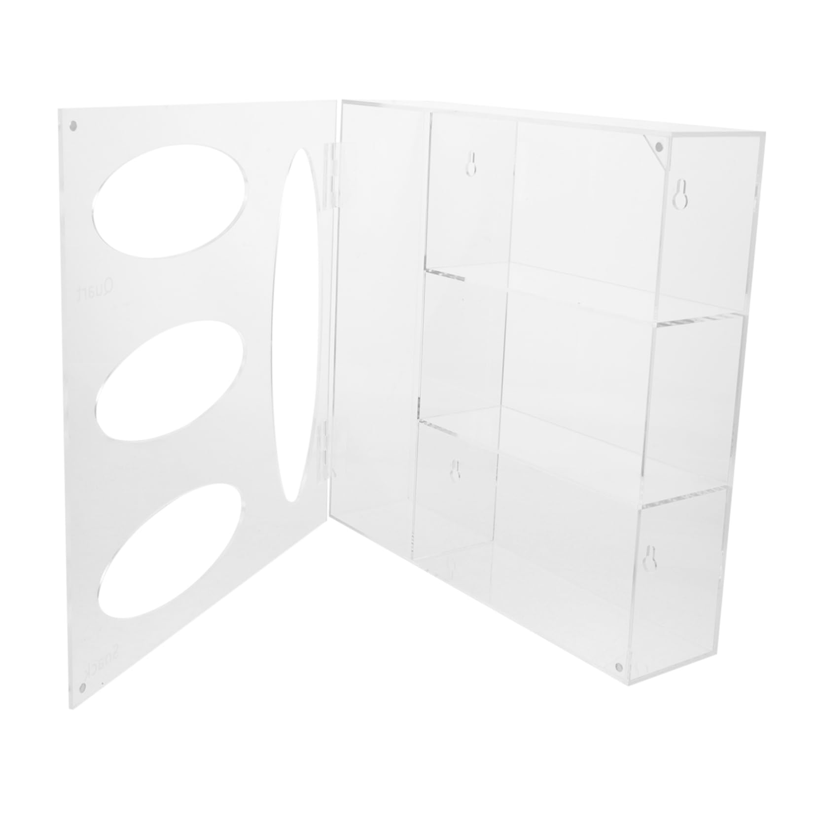 KALLORY Mask Organizer Wall Mount Glove Dispenser Acrylic Storage for Lab Gloves Mask Holder