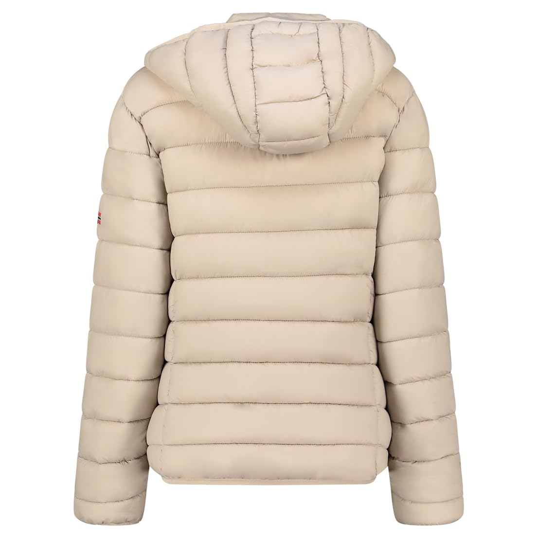 Geographical Norway Atikabadge Lady Hood Chaqueta Acolchada Ligera Mujer con Capucha Cortavientos Poliamida Cremallera Completa Bolsillos Prácticos