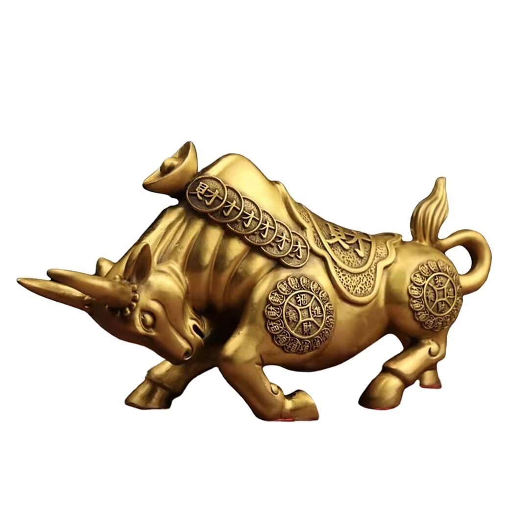 GLETSF Chinese Brass Loong Sculpture Pure Copper Feng Shui Dragon Statue Home OfficeDesktop Bringing Good Luck Decor 4.3 * 1.4 * 5.5IN 1.2LB,22#-11 * 5.9 * 13IN 10.4LB
