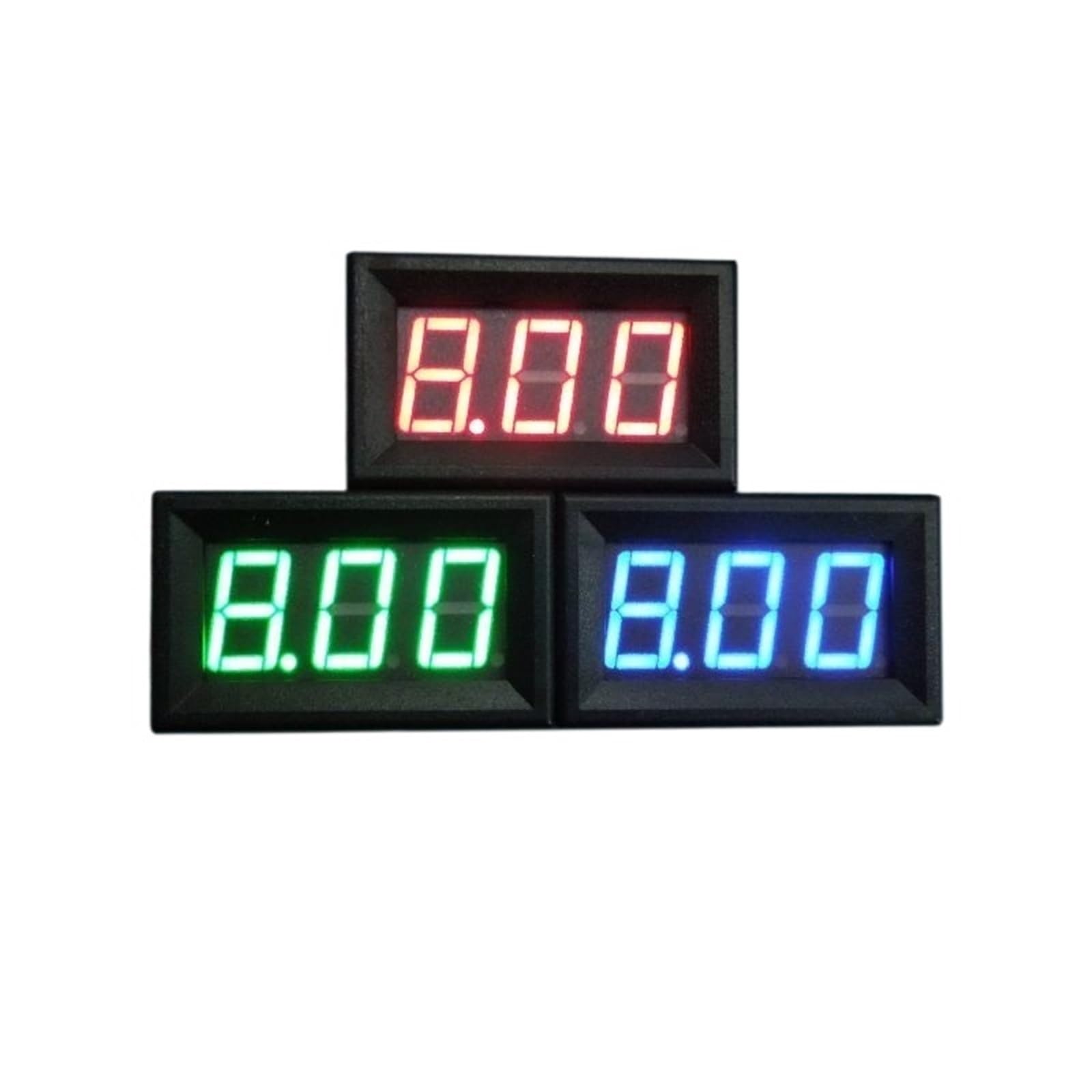 YB27 dwurzędowy woltomierz cyfrowy LED, 2,5 V, 2,8 V do 30 V, 150 V, wskaźnik napięcia słonecznego, 5 V, 12 V, 24 V, do motocykla, samochodowy woltomierz 3 V (biała osłona, czerwony, DC 2,80-30 V)