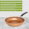 Ecolution Titanium Ceramic Easy Clean Endure Nonstick Silicone Stay Cool Handle, 9.5-Inch Fry Pan, Copper #2