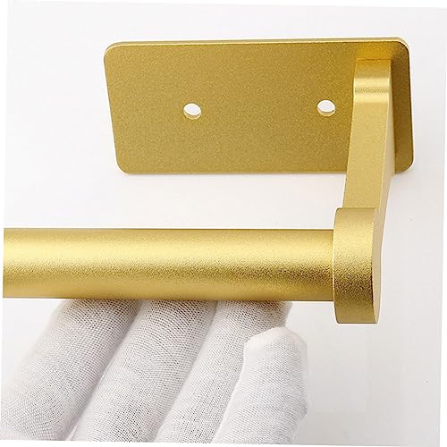 Golden Space - Soporte de papel higiénico de aluminio montado en la pared con dispensador de toallas de papel, juego de 5 piezas para toallas de mano y suministro de papel higiénico