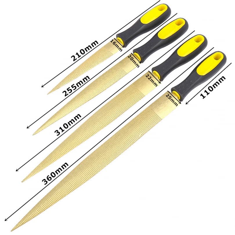 Double Sided Wood Files 4-Piece Golden Wood Rasp Set - Double Sided ...