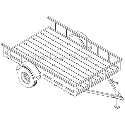 6′ 4" X 10′ Utility Trailer Plans – 3,500 Lb Capacity | Trailer Blueprints Model U76-120-35J #TOP3