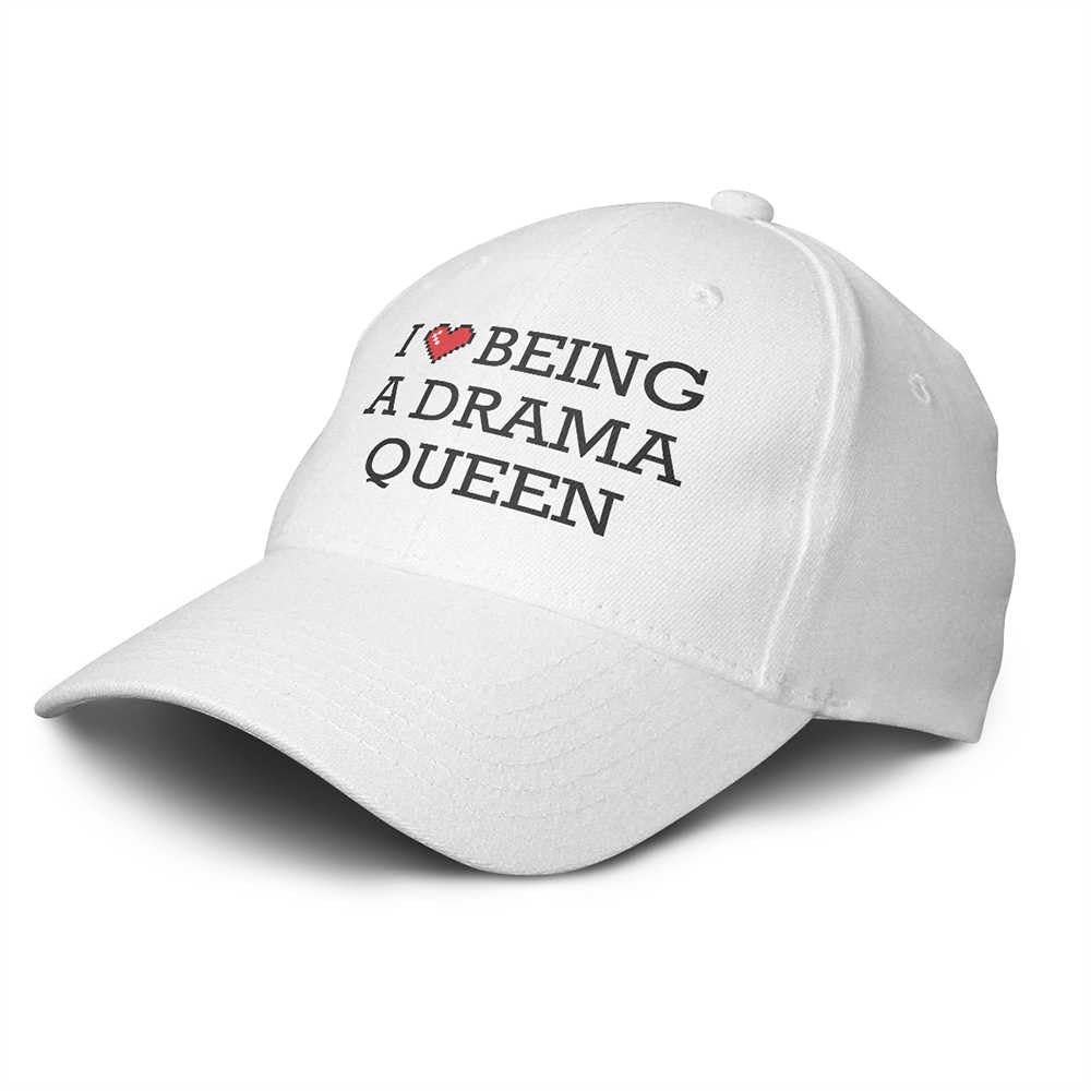 Fjhg Men's Colour Graphic Trucker Hat I Love Being A Drama Queen Casquette Dad Hats For Dad Life Hats For