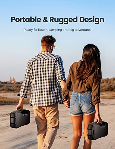 Ipx7 Waterproof Bluetooth Speaker, 40W Portable Wireless Speaker, 32H Playtime, Stereo Loud Sound, Deep Bass, Outdoor Speaker With Handle, Bluetooth 5.0, Built-In Mic, Power Bank For Party,Pool,Beach #TOP5