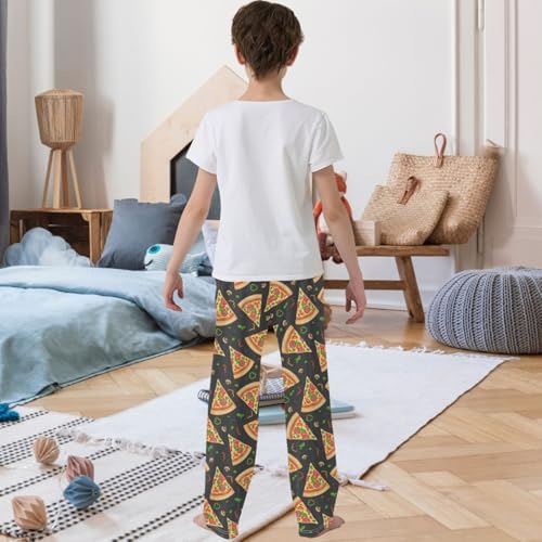 Boy's Pants Pizza Topping Jogger Pants Elastic Waist Long Bottoms Trousers with Pockets 6-14 Years3
