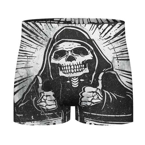 Retro Horror Grim Reaper Men's Boxer Brief Boxer Shorts Print Underwear Stretch Boxer Trunk Soft4