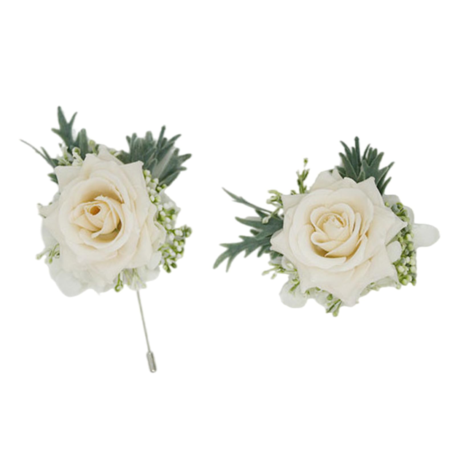 HDOYTXXM Luxury Silk Wrist Corsage for Bridal Party Prom Night Dance Event Rehearsal Dinner Accessories Wedding Corsage Boutonniere Set