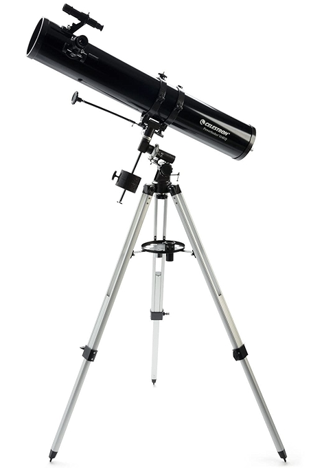 Celestron PowerSeeker 114EQ 手动赤道望远镜 初学者专用 便携紧凑型 附赠天文学软件礼包