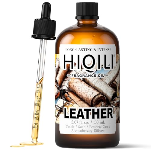 Image of HIQILI Leather Oil for Car Diffuser, Men's Leather Scent - 5.07 Fl Oz