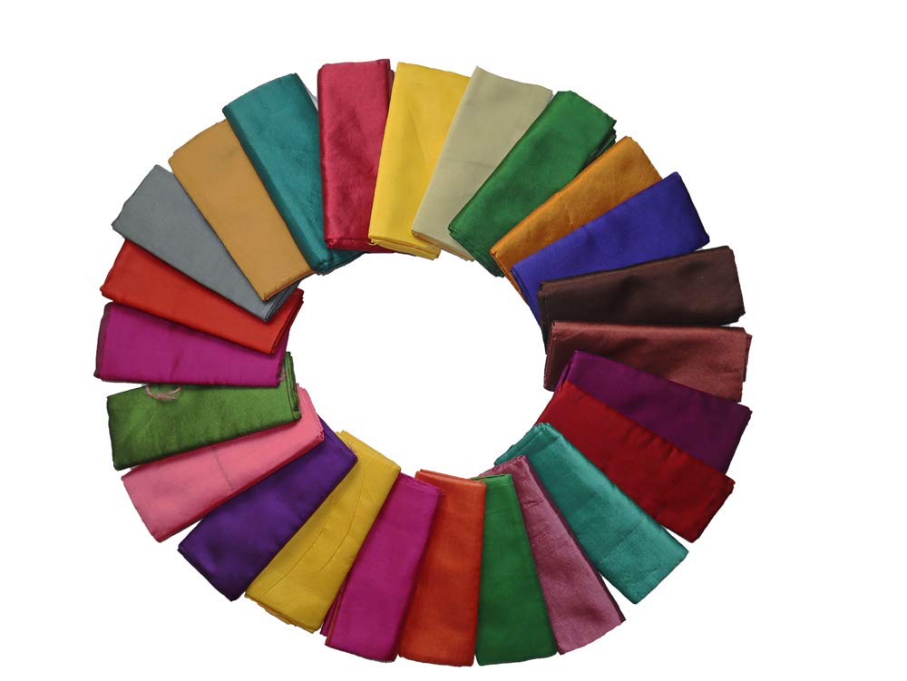 surpriseladies Women'S Unstitched 1 Meter Silk Blouse Piece Material Mobile Packing (Sl_904, Random Colours, Free Size) - 25 Pieces, Multicolor-picture-52