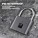 Fingerprint Padlock, Smart Keyless Security Locker Lock Fingerprint Lock Gym Lock IP65 Waterproof Anti-Theft USB Rechargeable Suitable for School Locker/Gym/Door/Cabinet/Suitcase/Backpack