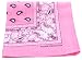 New Double Sided Print Paisley Bandana Scarf, Head Wrap (Lite Pink, 22" X 22")