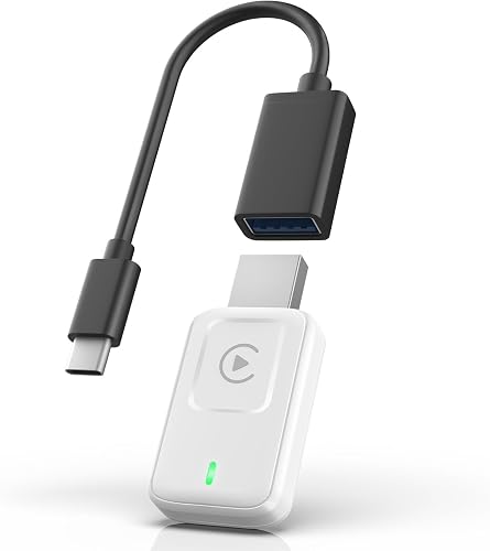 Amiluo Wireless carplay Adapter for iPhone 2025, Convert Wired to Wireless CarPl