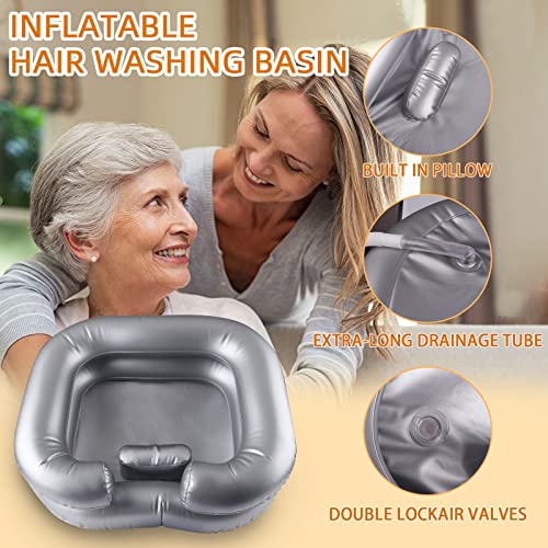 Portable Shampoo Bowl, Inflatable Hair Washing Sink For Bedridden, Disabled,Injured, Hair Washtub For Dreadlocks And At Home Sink Washing #TOP1