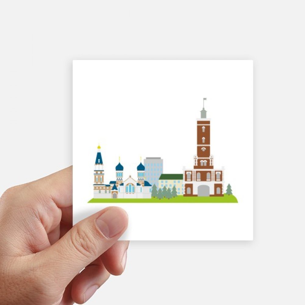 Autocollant carré Omsk Russie pour personnaliser votre ordinateur