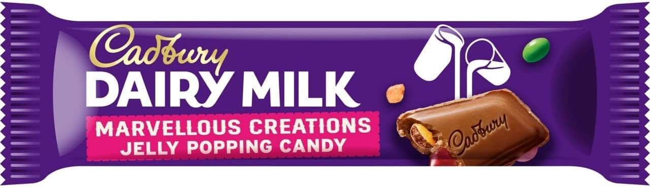 Dairy Milk Marvellous Creations Jelly Popping Candy Bar 47g Delicious Tasty And Twisty Treat Gift Hamper For Birthday,Easter For All Occasions (3)