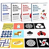 128 Piezas Tarjetas Estimulacion Visual Bebes, Tarjetas Negras y Blancas para Bebés, Tarjetas Contraste Flashcards Bebés, Juguetes Bebes para Estimulación Visual de Bebés Recién Nacidos (0-36 Meses)
