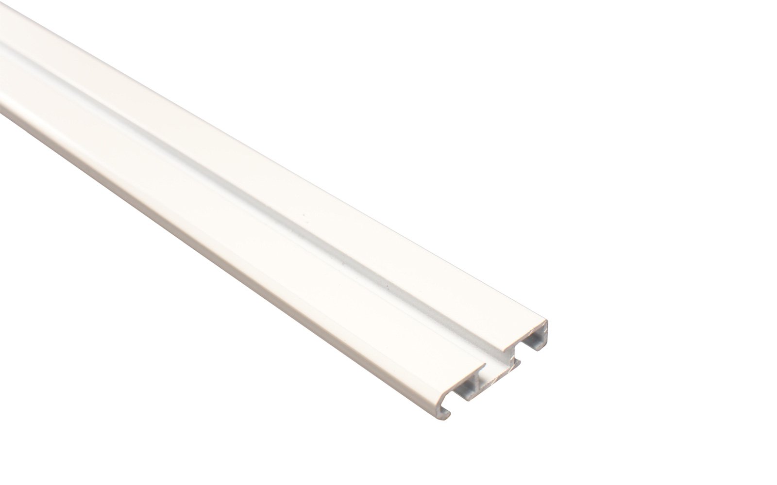 iso-design Gardinenschienen 2 läufig aus Aluminium in weiß - vorgebohrt, Deckenschiene, Vorhangschiene, 260 cm (2 x 130 cm)