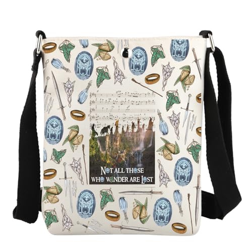 JYTAPP Rings Movie Crossbody Bags Movie Fans Gifts Tv Show Merch (beige)