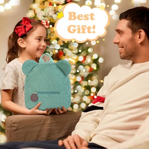 Aomig Plüsch Rucksack Kindergartenrucksack Kleinkind Rucksack Kindergarten Schultasche für Jungen Mädchen Kinder Tierischer Kinderrucksack Tier Cartoon Mini Tasche Kinder Rucksack für 2-6 Jahre (Grün)
