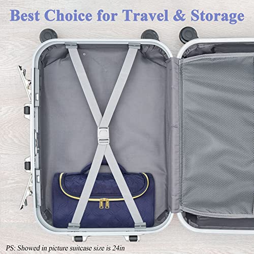 Mancro Padded Travel Case Compatible with Dyson Airwrap Complete Styler and Attachments, Portable Storage Bag with Metal Hanging Hook for Airwrap All Models, Long Barrel, Hair Curler Accessories, Blue by Mancro - Image 7