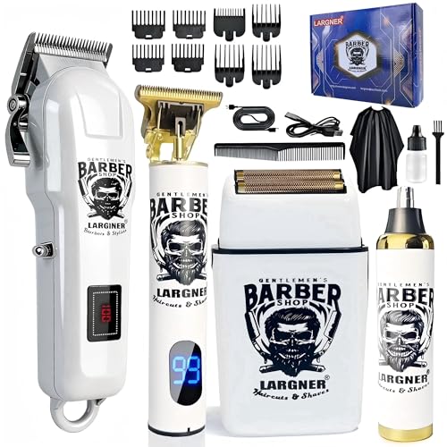 Tondeuse à cheveux professionnelle pour homme – Kits et ensembles de tondeuse à barbe, rasoirs électriques, tondeuse à cheveux et tondeuse en T en céramique, pour...