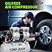 8 Gallon Portable Air Compressor 1HP 2.5 CFM@90PSI 60dB Ultra Quiet Oil Free Air Compressor Ideal for Tire Inflation Pneumatic Tool Spray Painting