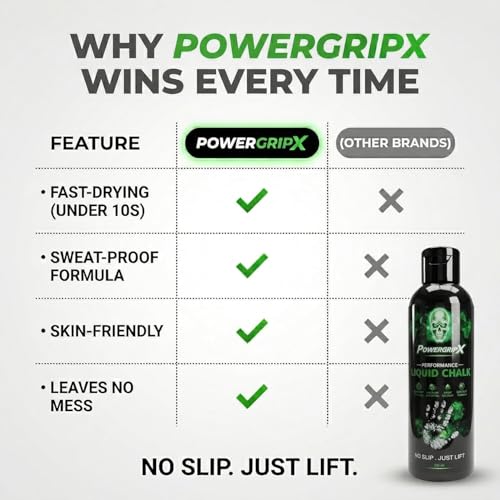 Image of Power GripX Liquid Chalk for Gym, Weightlifting, Climbing & Calisthenics | Long Lasting Sweat Resistant Grip | Professional Liquid Chalk for Men & Women (100 ML)