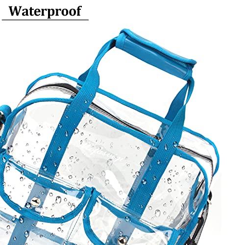 MOFASVIGI Clear Bag Stadium Approved Transpanrent Crossbody Tote Removeable Adjustable Shoulder See Through Handbag for Work, Sports Games Concerts Travel 12 x12 x6 - Thumbnail 5