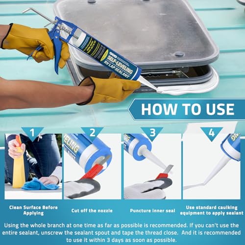 Paulinn AP9065 Self Leveling Lap Sealant White, Rv Roof Sealant thumb #6