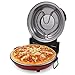 LIVIA Piec do pizzy z kamieniem, elektryczny piec do pizzy, średnica 32 cm, temperatura do 400 ° C, zawiera ceramiczną płytę kamienną, tacę do pizzy, szpatułkę, 1200 W, czerwony