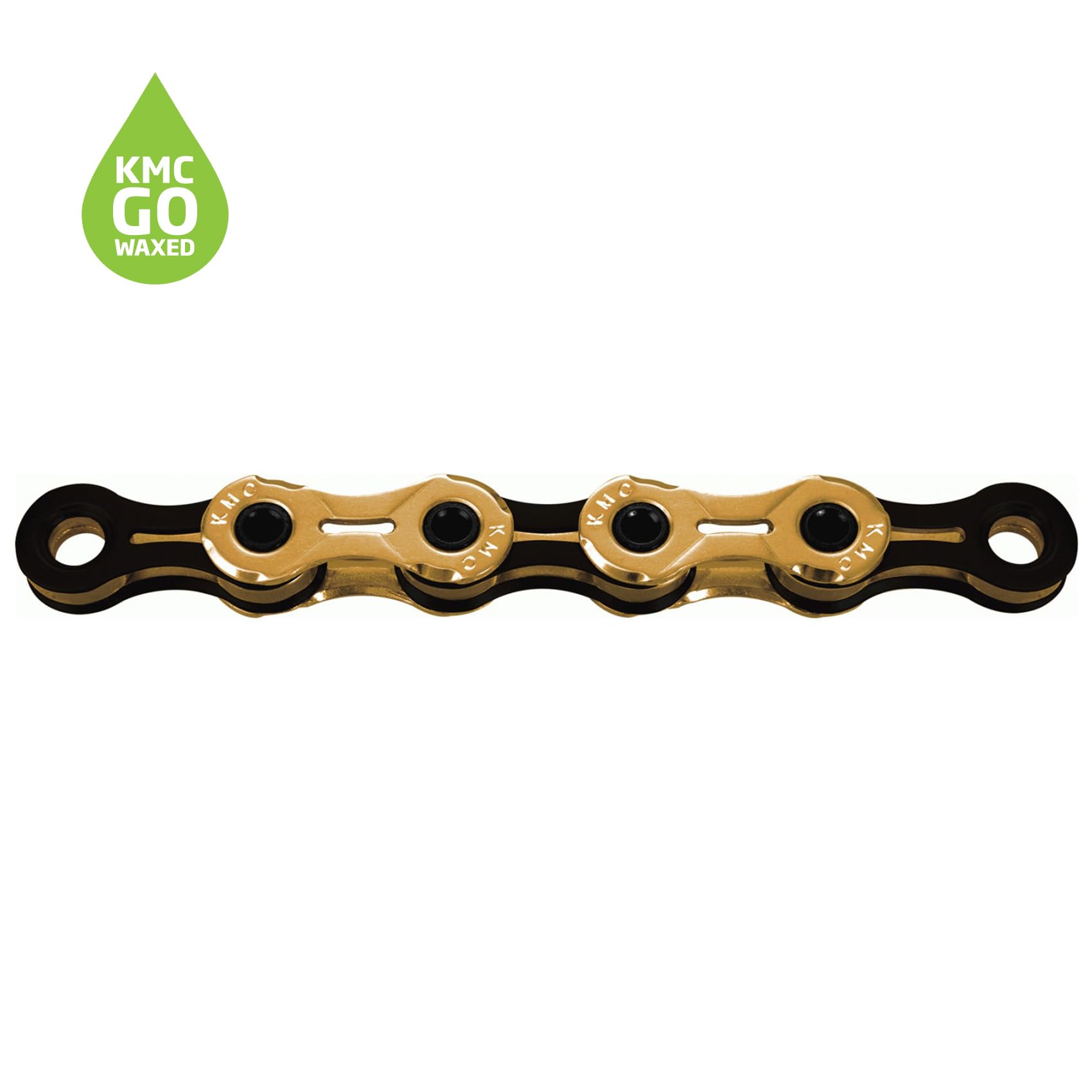 KMC X11SL Waxed 11 Speed Chain, Ti-N Gold/Black, 118 Link - Image 2