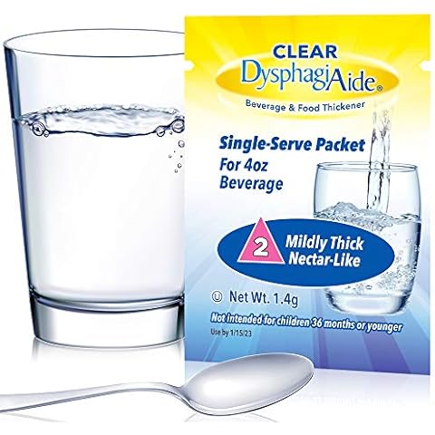 Clear DysphagiAide Instant Beverage and Food Thickener Packets, 24 Count, Level 2-Nectar Thick Cover