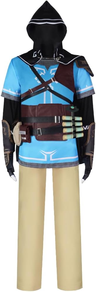 nezababyLink Costume Wild Breath Cosplay Elf Tears Tunic Halloween Kingdom Outfit for Adult Mens