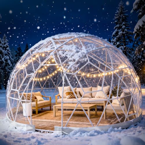 Gasgo 9.6FT Garden Dome Tent, 9.5 x 5.7 ft Outdoor Clear...