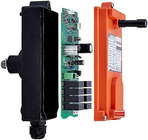 Miniatura 3 de Grúa elevadora de 6 botones con control remoto inalámbrico F21-E1B para polipasto de cadena de grúa industrial ACDC 65V-440V (2 transmisores + 1