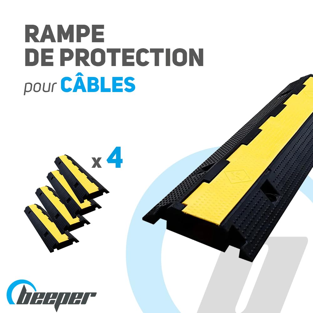 Beeper - Rampa de protección de Cables (1 Metro) Cantidad - Juego de 4