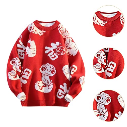 Knit Sweater Warm Pullover for Festival Chinese New Year Holiday 2025 Snake Year3