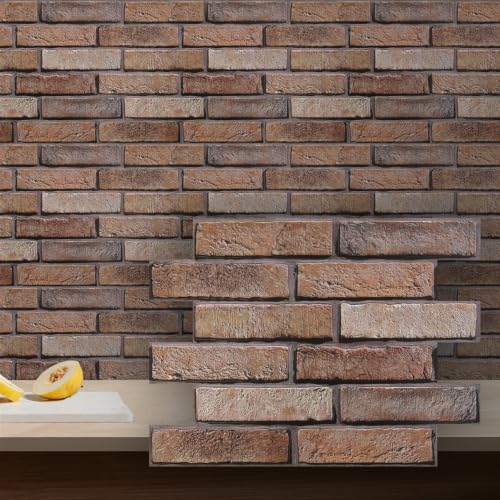 COMSTICKC 3D Peel and Stick Faux Brick Wall Panels, Ultra-Light, Flexible