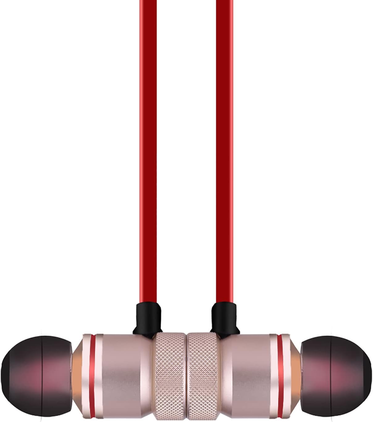 POCREATION Bluetooth Neckband Headphones, Magnet Bluetooth Sports Earphone Headset Headphone Sport Noise Cancelling Headphone for Gym Workout Running (Gold) - Image 4