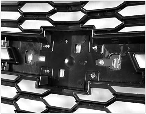 Miniatura 6 de Parachoques delantero de malla superior del capó, carcasa negra brillante, compatible con Chevy Suburban/Tahoe LS LT 2015-2020