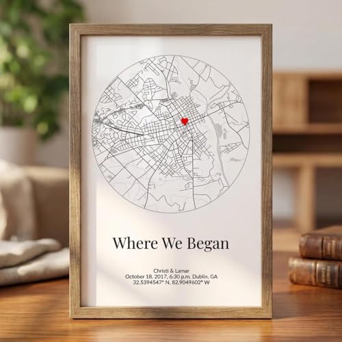Personalized Couple's Map Sign
