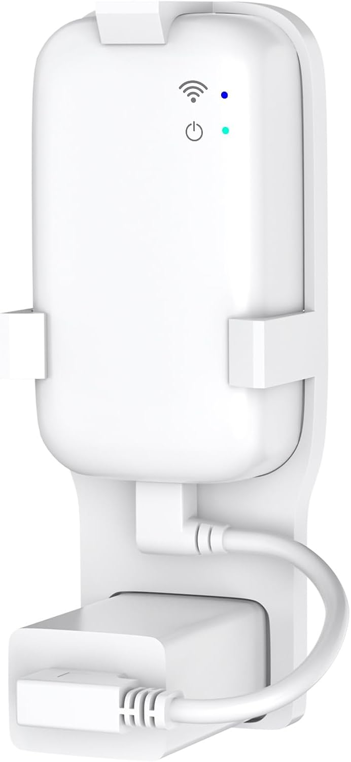 Outlet Wall Mount for Blink Sync Module Core, Sync Module Core Mount Bracket for Blink Security Camera Outdoor/Indoor with USB 3.0 Short Cable, No Messy and No Drill, Save Space-White